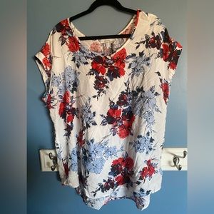 Plus size short sleeve blouse